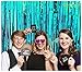 ShiDianYi Metallic Foil Fringe-Backdrops-Turquoise-6FTX8FT Tinsel Party/Window/Door Decorative Aqua Blue Fringe Curtains (Pack of 2) (Turquoise)