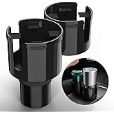 TYKOR Car Cup Holder Expander, 2 in 1 Cup Holder Extender Adapter with Expandable Base, Fits Yeti, Hydroflask, Large Water Bottles 10-46 OZ