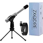 ZXQDRE USB-C Measurement Microphone with Individual Calibration File | Professional Omnidirectional Calibrated Mic, Plug and Play, Compatible with MiniDSP &amp; REW for Speaker Design &amp; Audio Tuning