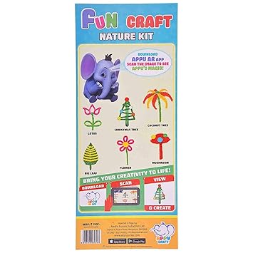 APPU Fun Craft Nature DIY Kit, Art and Craft for Kids (Scan to Learn, Play and get Creative)