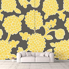 Wall Murals for Bedroom Traditional Flower Pattern Removable Wallpaper Peel and Stick Wall Stickers - 66x96 inches