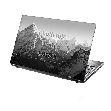 TaylorHe Folie Sticker Skin Vinyl Aufkleber mit bunten Mustern für 13-14 Zoll (34cm x 23,5cm) Laptop Skin Berge, Slogan