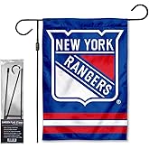 New York Rangers Garden Flag and Pole Stand Mount Holder