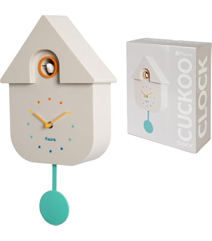 Amazon.com: Fisura - Pink Cuckoo Clock with Green Dial. Wall Clock