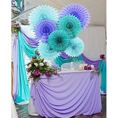 Mermaid Baby Shower Decorations Aqua Blue Teal Purple Tissue Paper