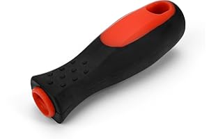 BuleVina Horseshoe File Handle, Hoof Farrier Rasp for Horses, Large Size Ergonomic Plastic Non‑Slip Handle with 0.58'' Socket Dia for Universal Repair Horseshoe (Double Color)