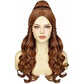 Soyusunny Cosplay Wigs Halloween Party Costume for Women Men (Belle)