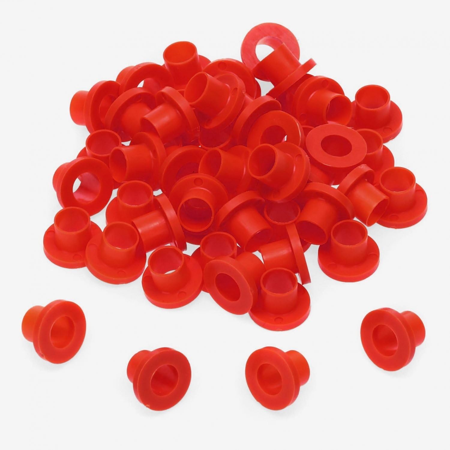 Danmar 50 Pack Nylon Tension Rod Washers - Red