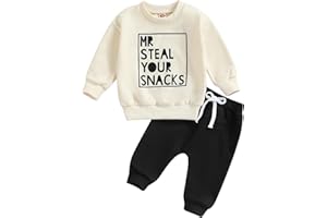 FRIETLEBIRD Toddler Baby Boy Summer Clothes Short Sleeve Letter Print Stripe T-Shirt with Elastic Waist Shorts Set Summer Outfit