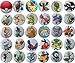 The Bigger Vivider 1 .75 inch Badge / Button / Pin / Pinback/ Button Set, (Pokemon)