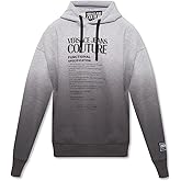 VERSACE JEANS COUTURE Men's Grey Ombre Logo Hooded Sweatshirt XS