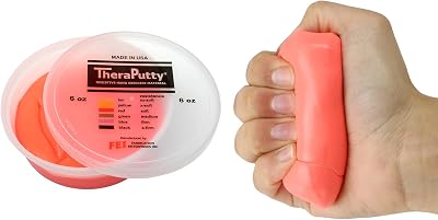 Cando TheraPutty 6 oz Red Light Therapy Putty for Hand Rehabilitation