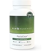 EcoNugenics PectaClear Detox Supplement for Toxic Metal Cleanse – Naturally & Safely Eliminates Toxins for Gut, Liver & Kidney Detox & Repair – Helps with Energy, Weight, Hormone Balance – 60 Capsules