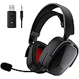 SENZER X100 Wireless Gaming Headset with Mic for PC PS4 PS5 Nintendo Switch Wired for Xbox One, Bluetooth, 40+ Hrs Stereo Sound, Comfortable Gaming Headphones, Customized Side Plates