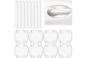 WSSROGY 18 PCS Car Door Bowl Cup Handle Scratch Protectors Sticker Protective Film Universal for Cars (Transparent)