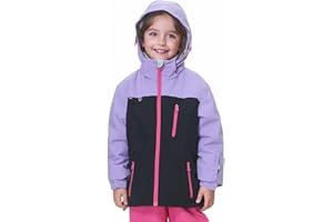 MONTFLIX Kids Ski Jacket Waterproof Warm Winter Snow Coat With Hooded Outdoor Snowboarding Skiing Jackets for Girls Boys