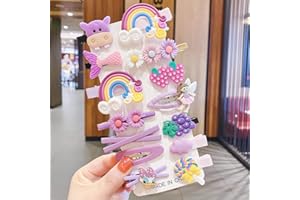 14Pcs Cute Hair Clips Fashion Girls Hair Accessories Flower Fruit Colorful Rainbow Candy Dessert Lovely Animal Barrettes Set 