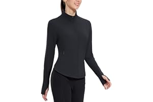 baleaf Women's Fleece Running Jacket Water Resistant Full Zip Winter Cold Weather Gear Thermal Cycling Workout Jackets