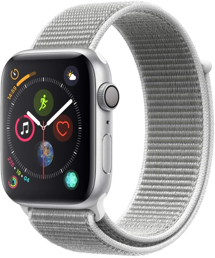 New Apple Watch Series 4 44mm - Silver Aluminium Case with Seashell Sport Loop (GPS)