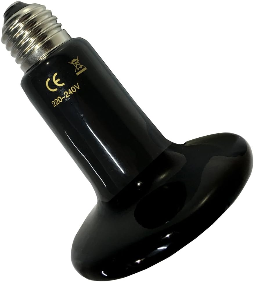 EARLYBIRD SAVINGS 150W Black Pet Ceramic Heat Emitter Lamp Bulb Heater Fitting Reptile reptile Ceramic Heat Lamp, 85 * 110mm