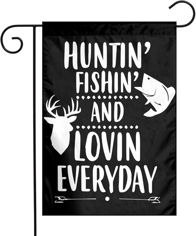 FLDD4XX Hunting Fishing and Loving Everyday Decorative Garden Flags for All Seasons