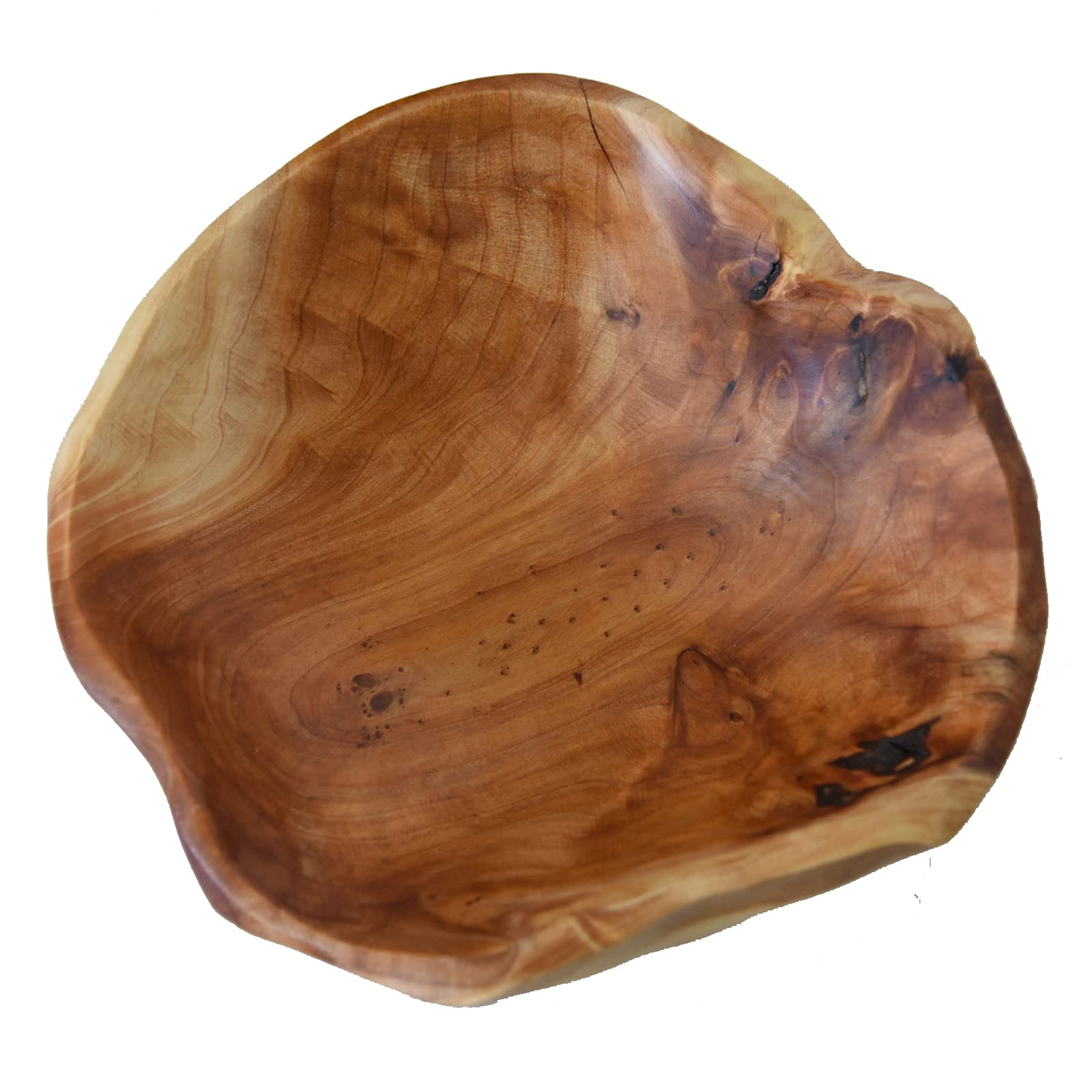 Photo 1 of JFFLYIT Creative Wood Bowl Root Carved Bowl Handmade Natural Real Wood Candy Serving Bowl (9"-10")