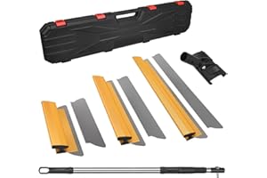 FUNTECK Skimming Blade Set with Transport Case | 12”, 20” & 30” Blades + 40" - 83" Extension Handle + Replacement Blade Inserts | Extruded Aluminum & Stainless Steel Construction | Impact Resistance