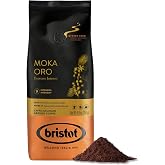 Bristot Moka Oro Ground Coffee &ndash; Italian Espresso &ndash; Medium Roast &ndash; Notes of Spices, Caramel &amp; Sandalwood &ndash; For Moka, French Press, Pour Over &ndash; 8.8oz (250g)