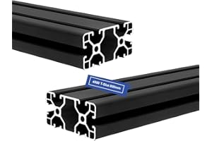 Seekliny 2Pack 4080 T Slot Aluminum Extrusion 800mm Black Extruded Aluminum Profile 40x80 T-Slotted Framing European Standard Anodized Linear Rail for 3D Printer Accessories Parts
