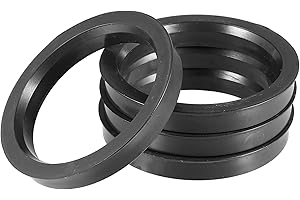ACROPIX 73.1mm to 59.6mm Universal Car Hub Centric Rings Black - Pack of 4
