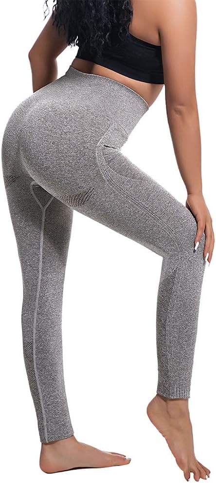 Loozykit High Waist Yoga Pants with Pockets Tummy Control Workout Pants for Women 4 Way Stretch Soft Athletic Leggings