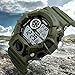FANMIS Men's Digital 50M Waterproof Electronic Sport Watch Rubber Band Army Military 24H Time LED Light 164FT Water Resistant Calendar Date Day Watches (Army Green)