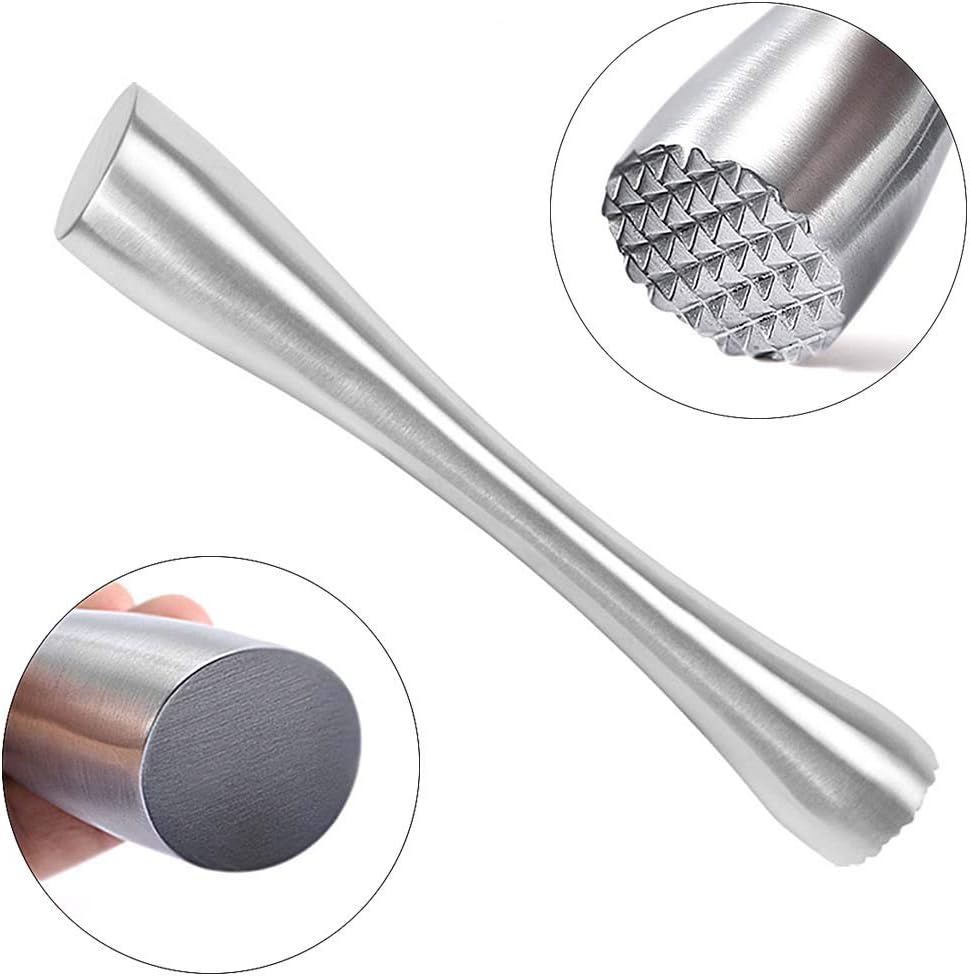Stainless Steel Cocktail Muddler 8" Professional Old