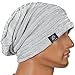 FORBUSITE Slouch Beanie Hats for Men Winter Summer Oversized Baggy Skull Cap (Light Gray)