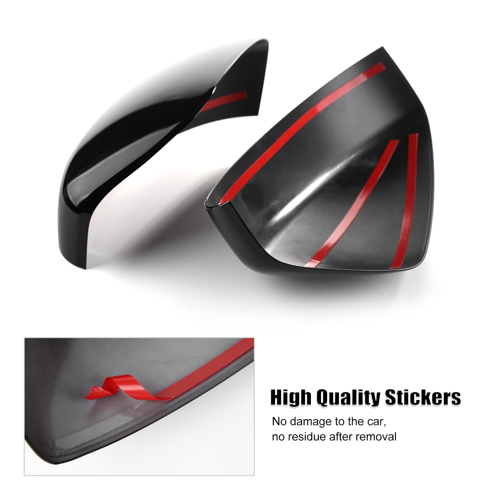 Compatible with Mazda CX-5 Accessories 2025 2024 2023 2022 2021 2020 2019 2018 2017 Aggressive Look Sporty Car Exterior Door Side Window Rearview Mirror Cover Trims Cap Protector -Black