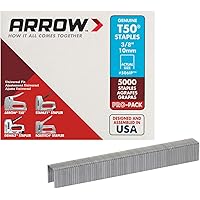 Arrow Fastener 506IP 3/8-Inch Genuine T50 Staples, 5,000-Pack , Grey