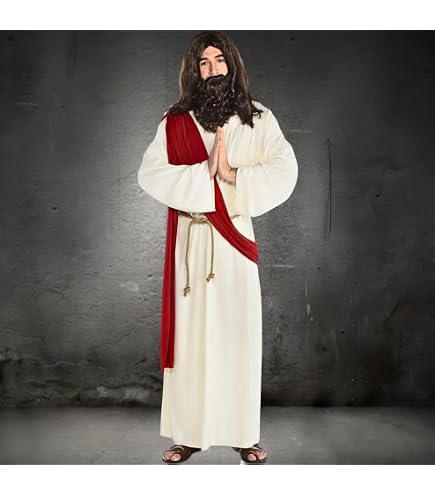 Máscara De Jesús Con Barba Y Pelo Largo – Disfraz De Látex Realista Y Divertido, Talla Única Para Adultos, Ideal Para Halloween, Cosplay Y Mascaradas, Face Cover Completa