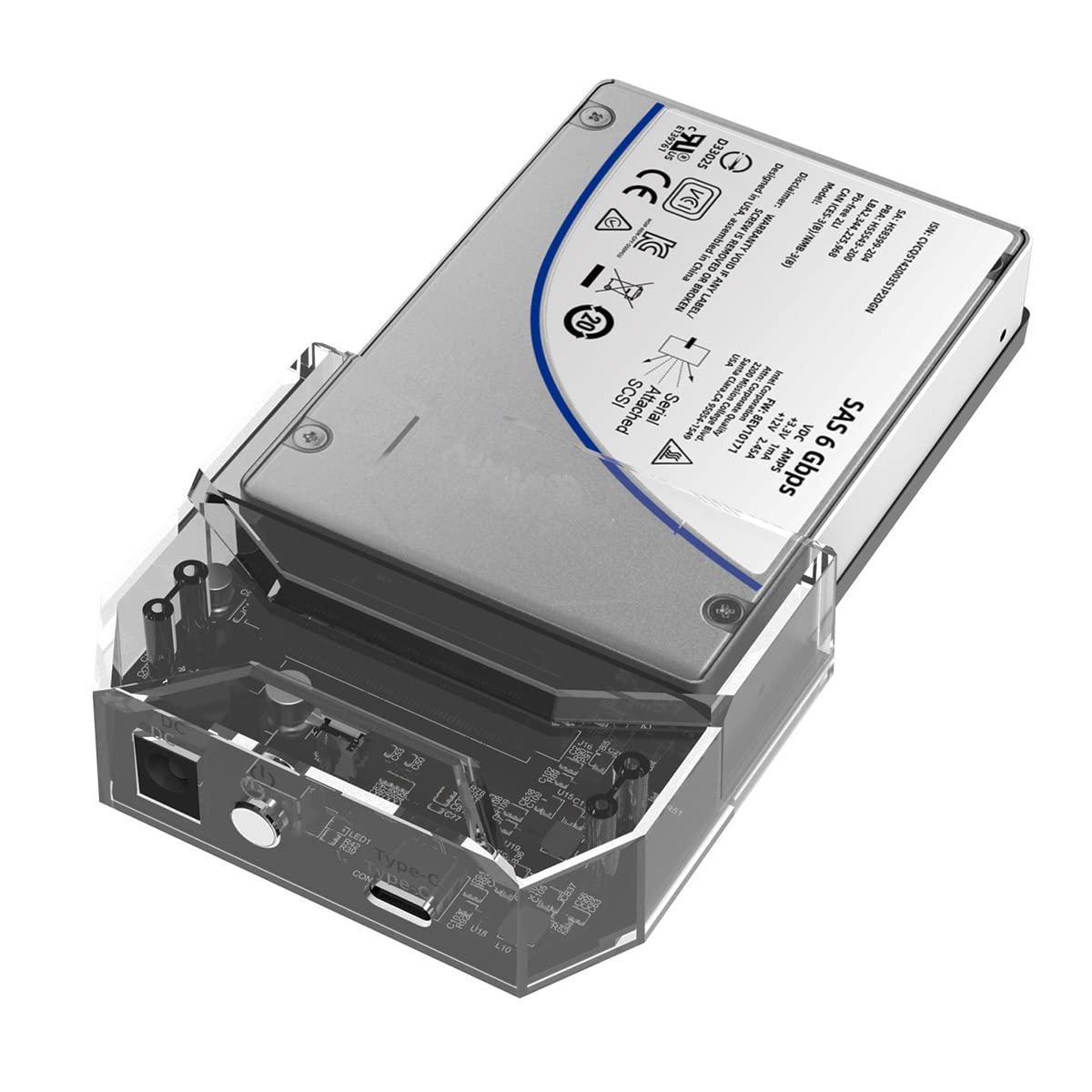 2.5-inch SAS/SATA HDD/SSD to USB 3.1 Hard Drive Enclosure Adapter, Duplicator Docking Station.K108SAS