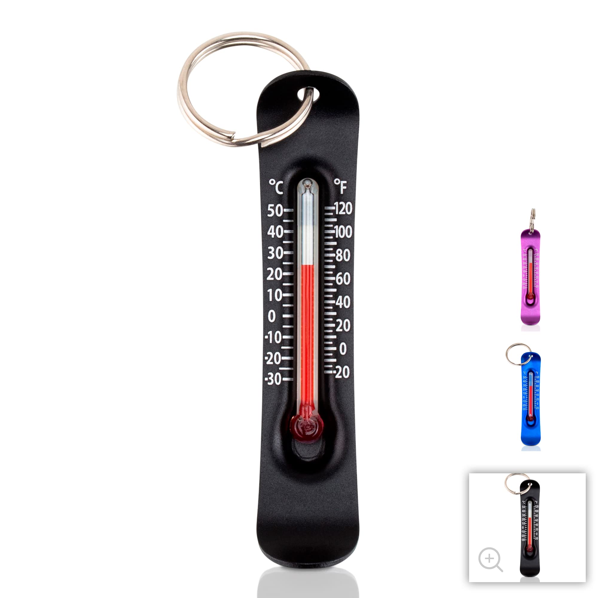 Sun Company Brrr-ometer - Snowsport Zipperpull Thermometer | Skiing & Snowboarding Thermometer for Jacket, Parka, or Pack