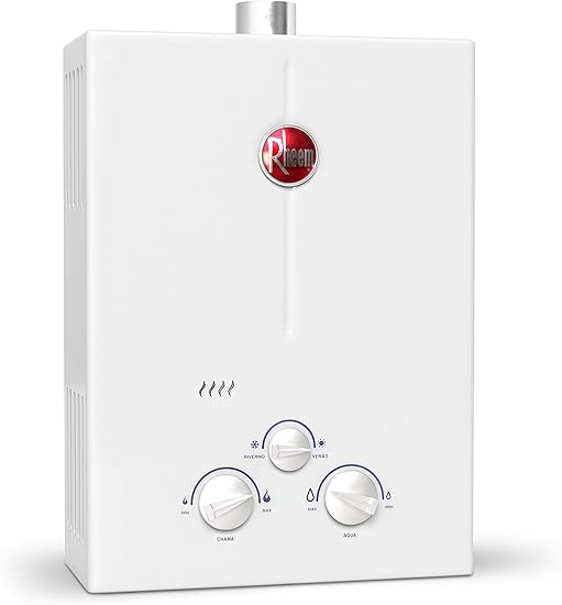 Aquecedor de Água a Gás, Rheem, Linha Classic RDB 7 E.N GN, Branco, Pequeno