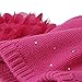 Tou Baby Girl's Winter Flower Hats Diamante Princesses Hats Crochet Caps 1-7t (1-2T, Red)