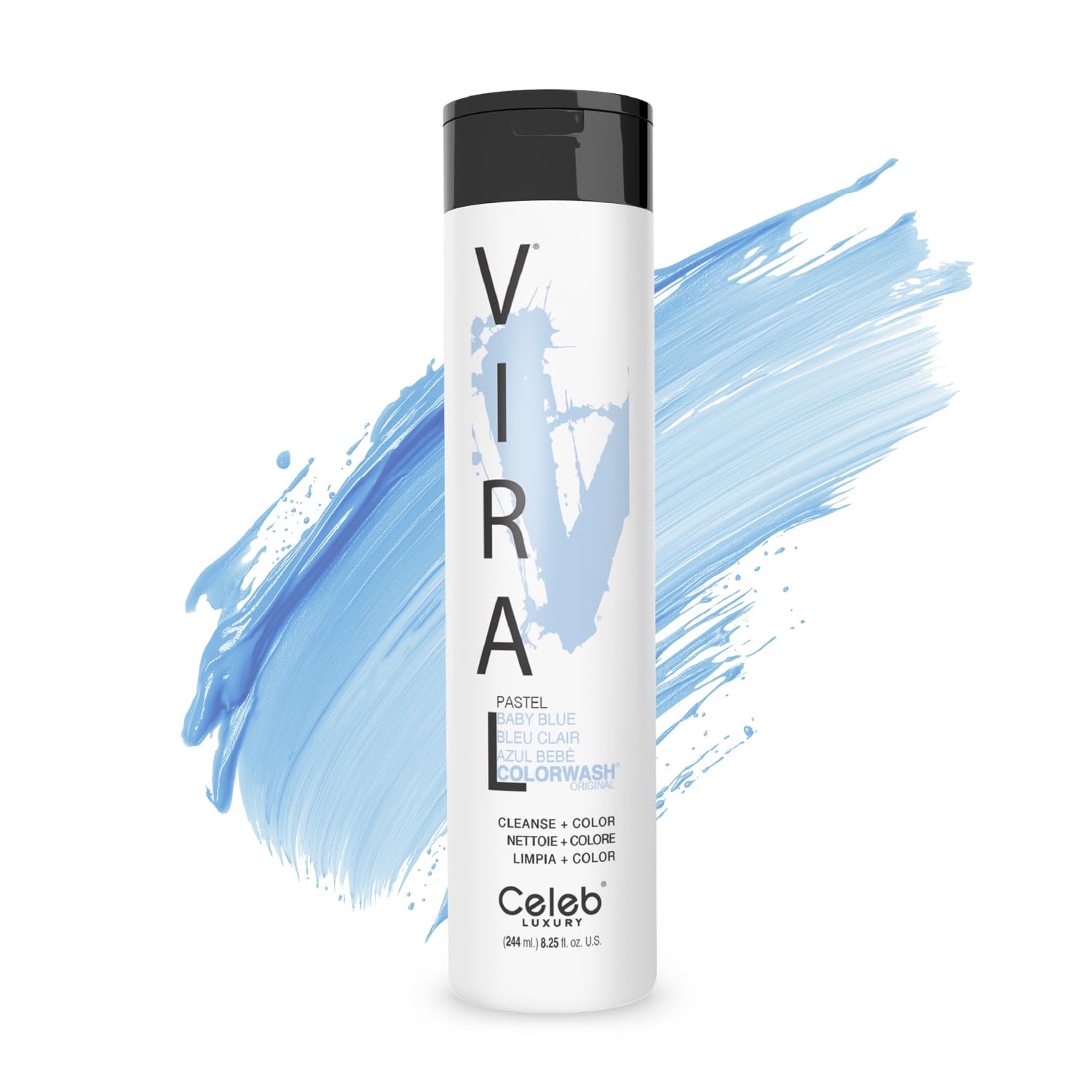 Celeb Luxury Viral Semi Permanent Colorwash Shampoo - Pastel Blue 245ml