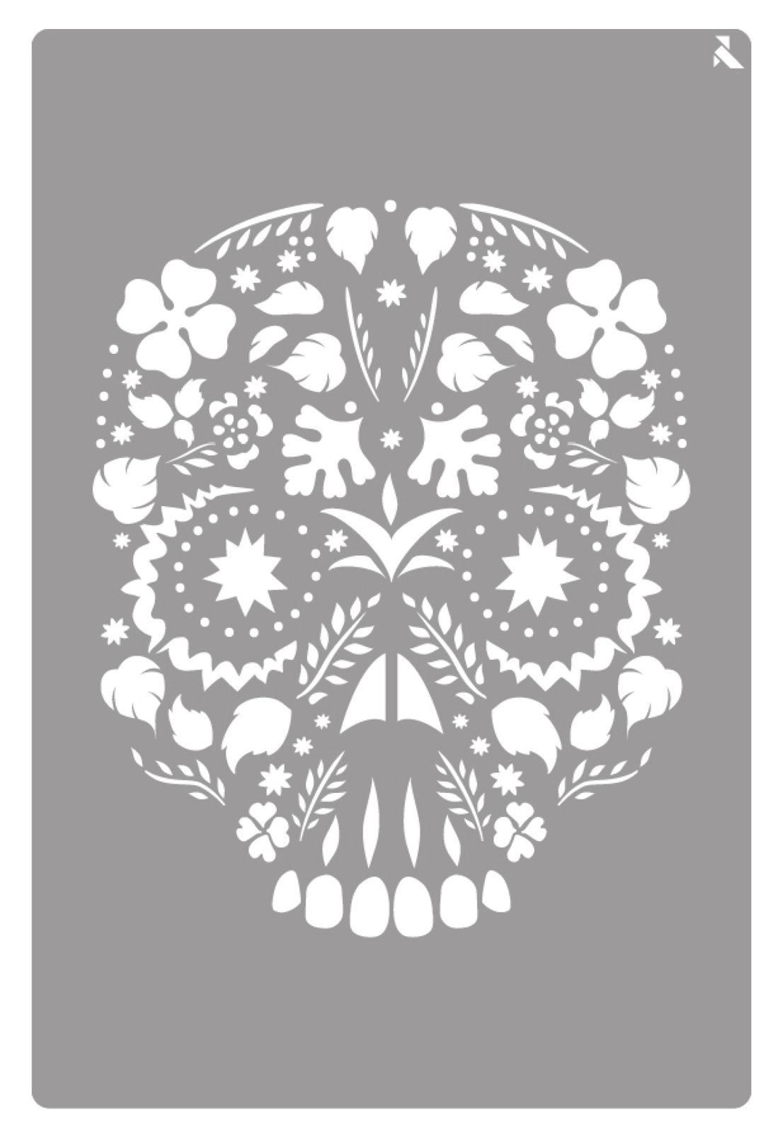 Stencil St-15 Skull 20 x 30 cm Special Bow Tie for Chalk Paint and Fabric Painting