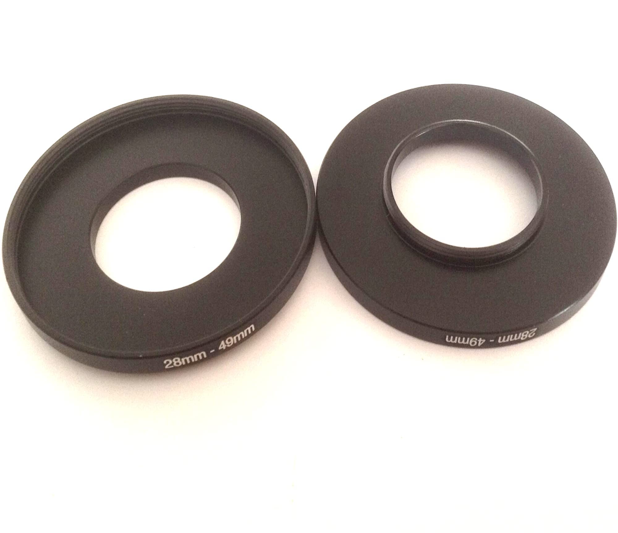 2x Adapter 28mm To 49mm Size Step Up Rings Connector Digital Cameras Lens Switch 28-49mm Filter Aperture Circle Screws Connect-ion 28-49 Picture Focus Photograph-y Parts Accessories