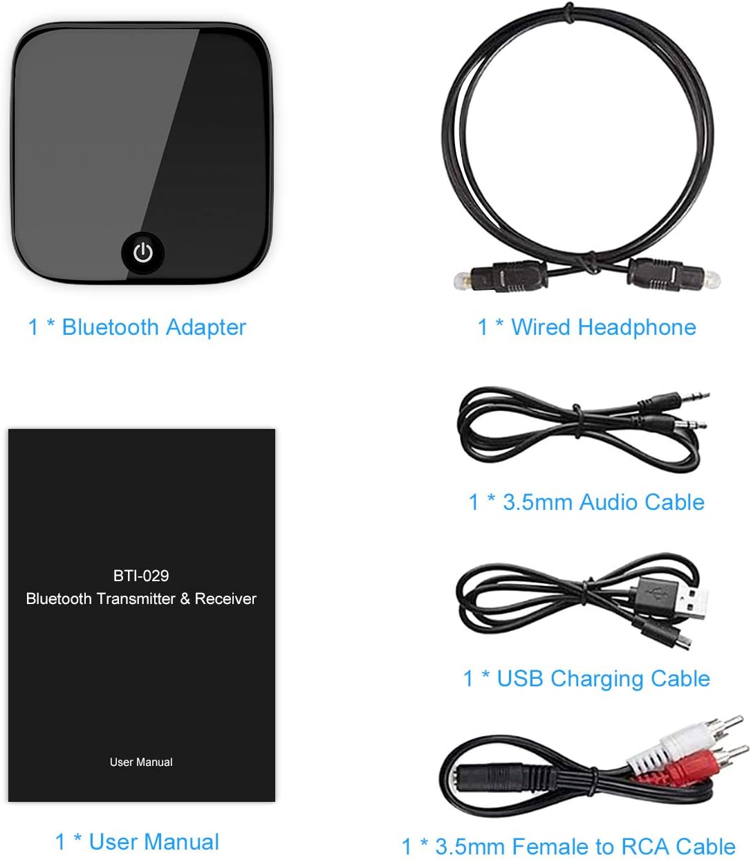 Bluetooth 5.0 Transmitter Receiver, Knofarm Wireless Audio Adapter with aptx Low Latency TV Watching, PC Audio, Home Stereo Speaker, 2020 New Version Connect 2 Devices Simultaneously, 33ft Long Range: Home Audio & Theater