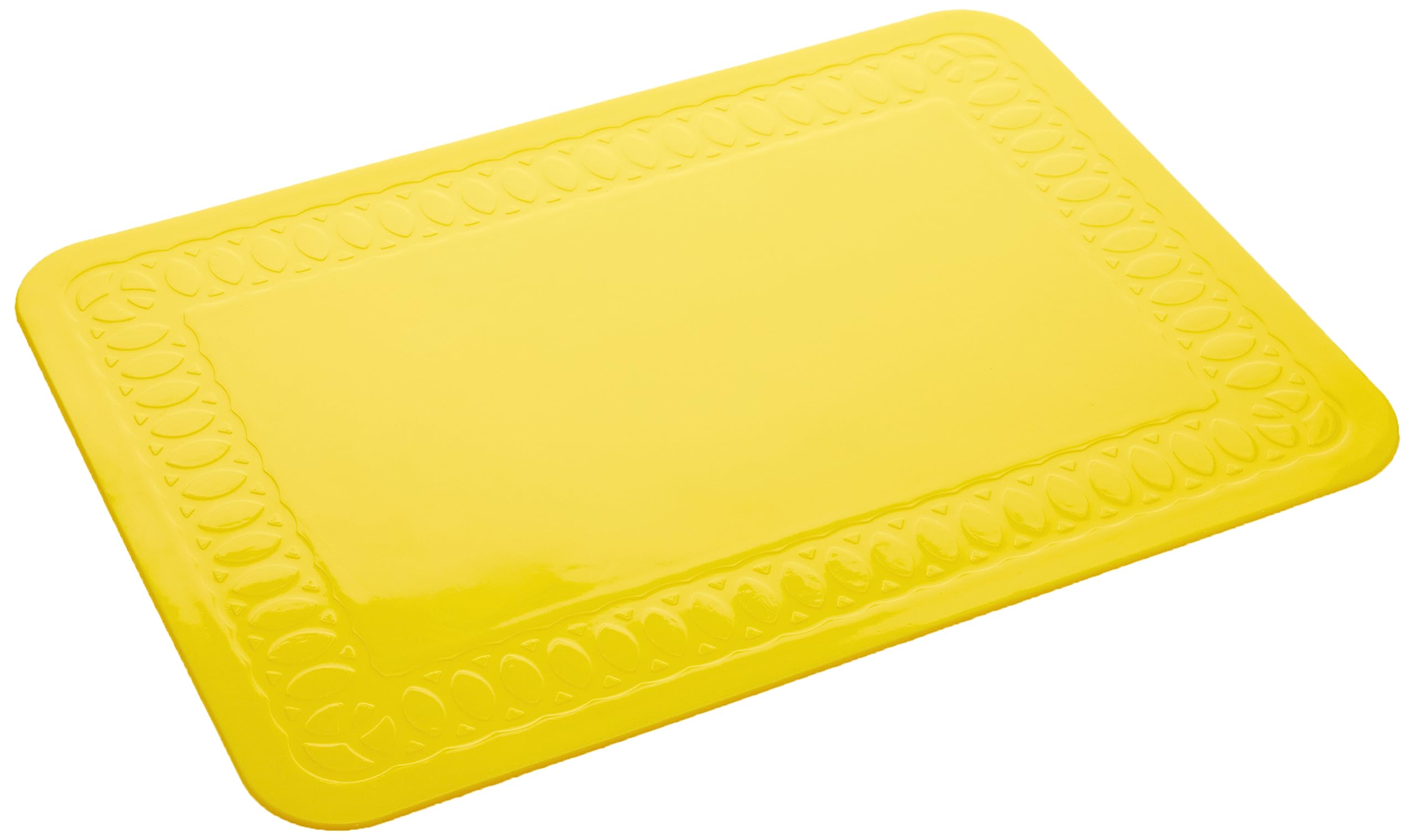 Tenura Yellow Silicone Rubber Non Slip Table and Tray Mat 25 5 x 18 5 cm