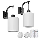 SURAIELEC Battery Operated Wall Sconces Set of