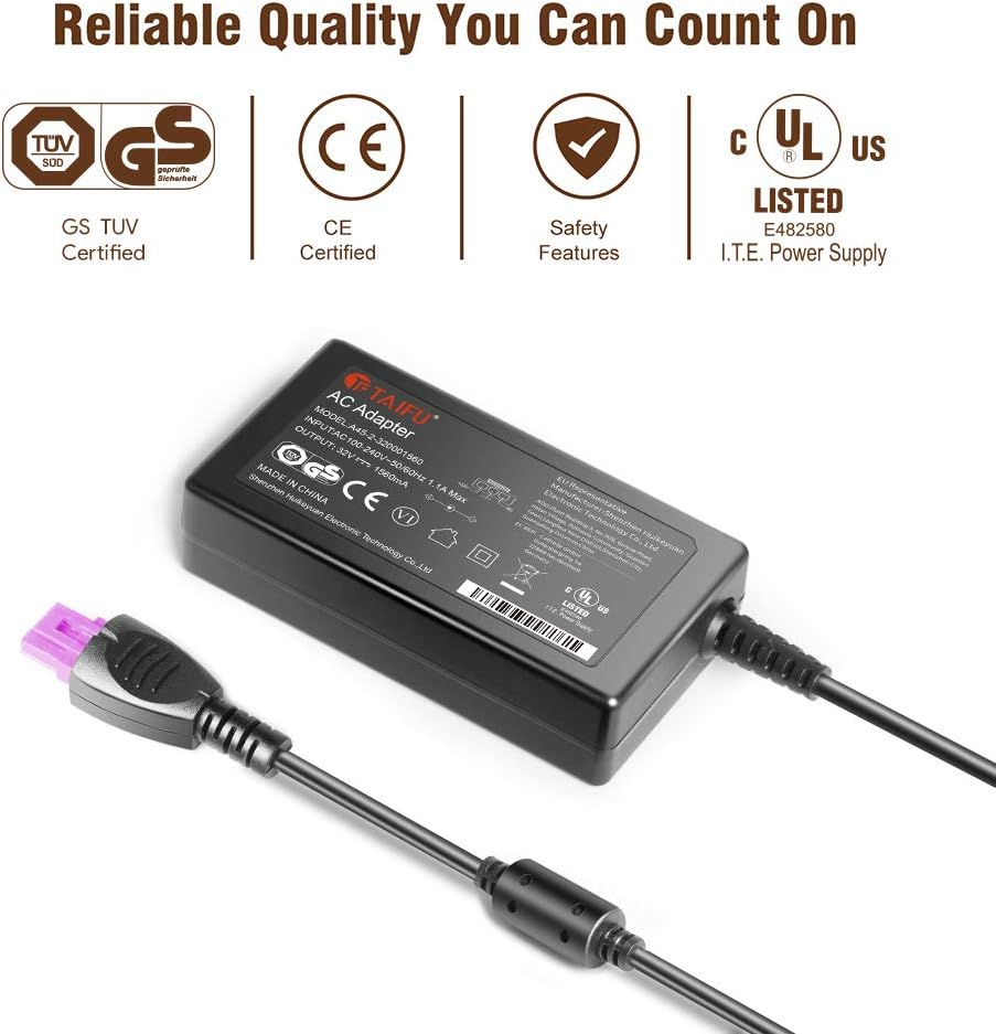 TAIFU AC Power Adapter Printer Charger 32V 1560MA For HP Deskjet 700 800 900 4180 5160 5440 5652 6500 6520 6540 6540xi 6543 6840 D1668;HP Officejet 7500A 6500A 6500 6000 4500 7500 Power Supply Cord - Image 3
