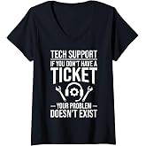 Womens Tech Support Joke Tech Hotline Technical Support Engineer V-Neck T-Shirt