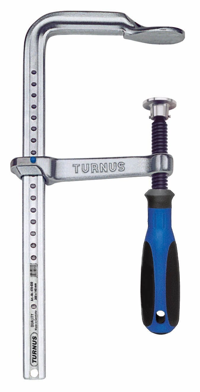 TURNUS 470-080+ - Tornillo de apriete con seguro antideslizante 800x120 mm Riel 27x13 mm